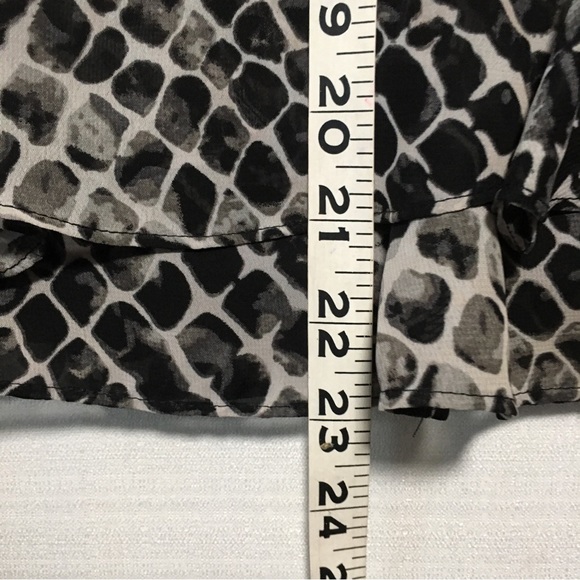 Allison TAYLOR Petite paneled animal snake print snake print lined skirt zip 14P - Picture 7 of 15